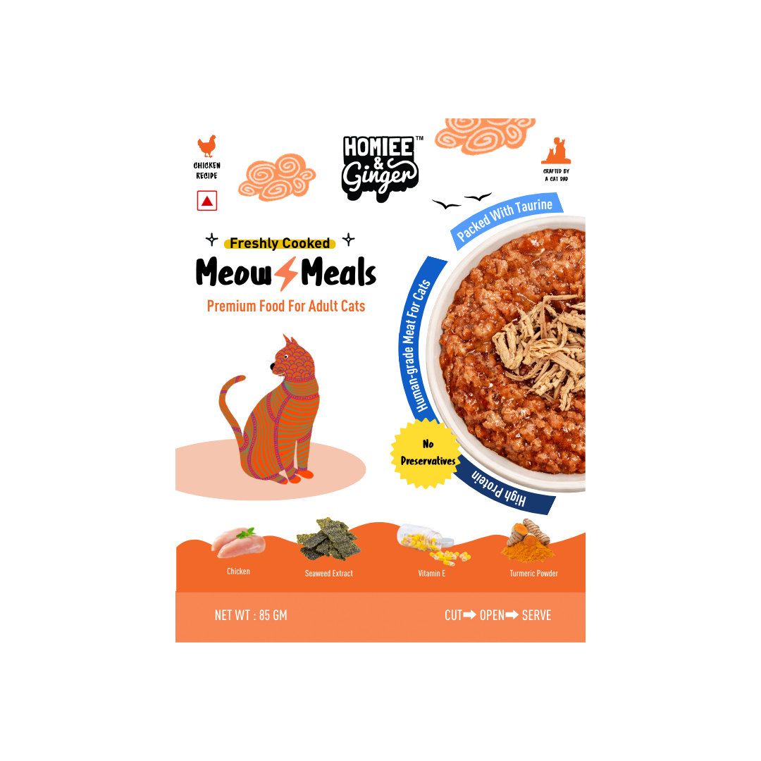 Meow Meals Chicken & Seaweed Cat Food 85g | Homiee & Ginger – MOWGLY ...